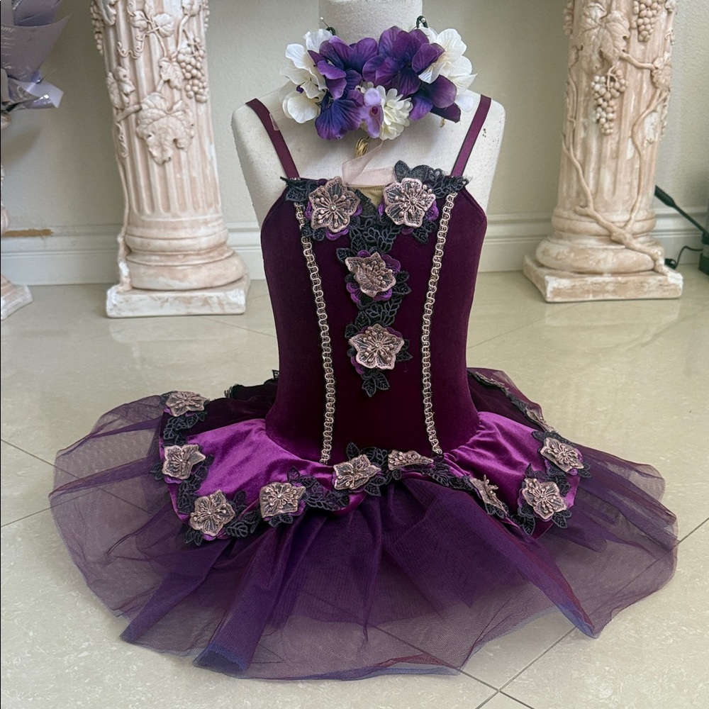 Revolution Purple Floral Dance Costume